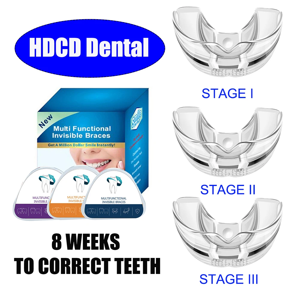 Orthodontic Braces Dental Braces Smile Teeth Alignment Trainer Instanted Silicone Teeth Retainer Mouth Guard Braces Tooth Tray boxing dental braces protective sleeves orthodontics retainers multifunctional braces orthodontic retainers dental care tools