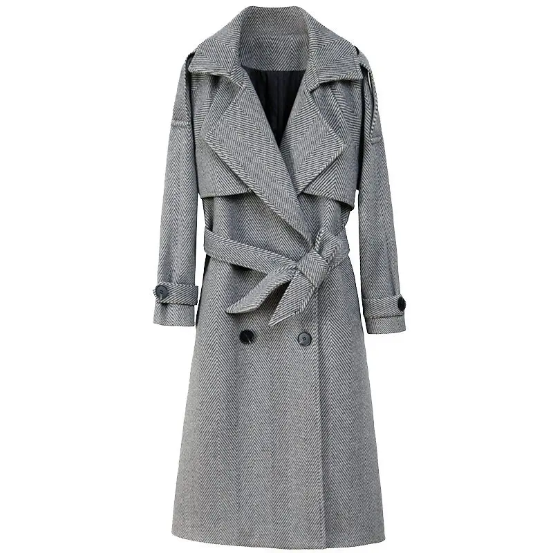 Высококачественное шерстяное пальто для женщин 2019 осень и зима новое утепленное