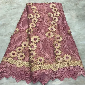 

Beautifical net lace fabric 2019 high quality French tulle mesh lace fabrics with stones Embroidery for women 5 yards 2l3082-700