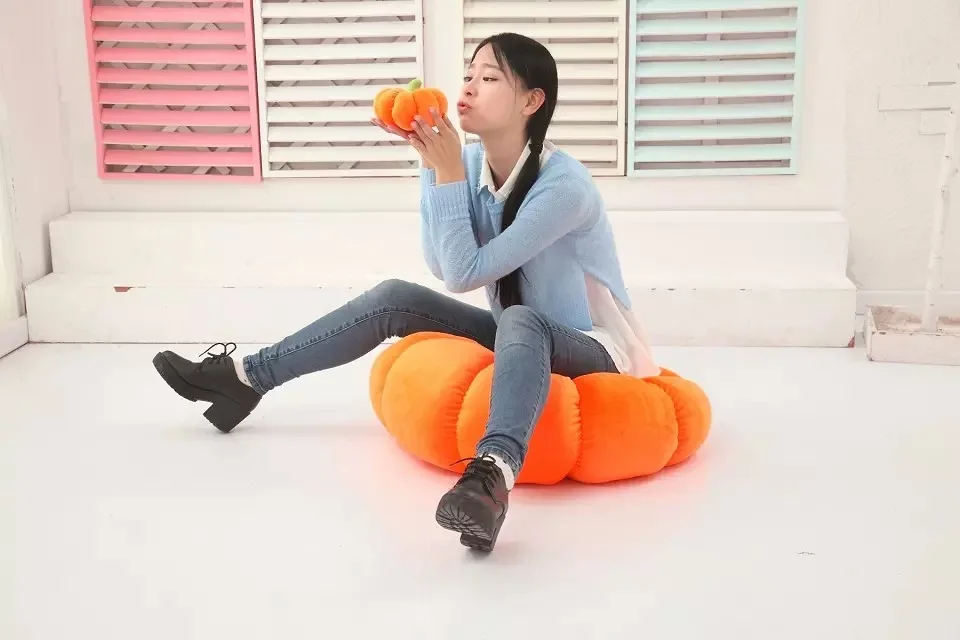 Креативные плюшевые игрушки и овощи большого размера Хэллоуин Подушка с изображением тыквы фонарь тыква может добавить логотип AliExpress Лидер продаж