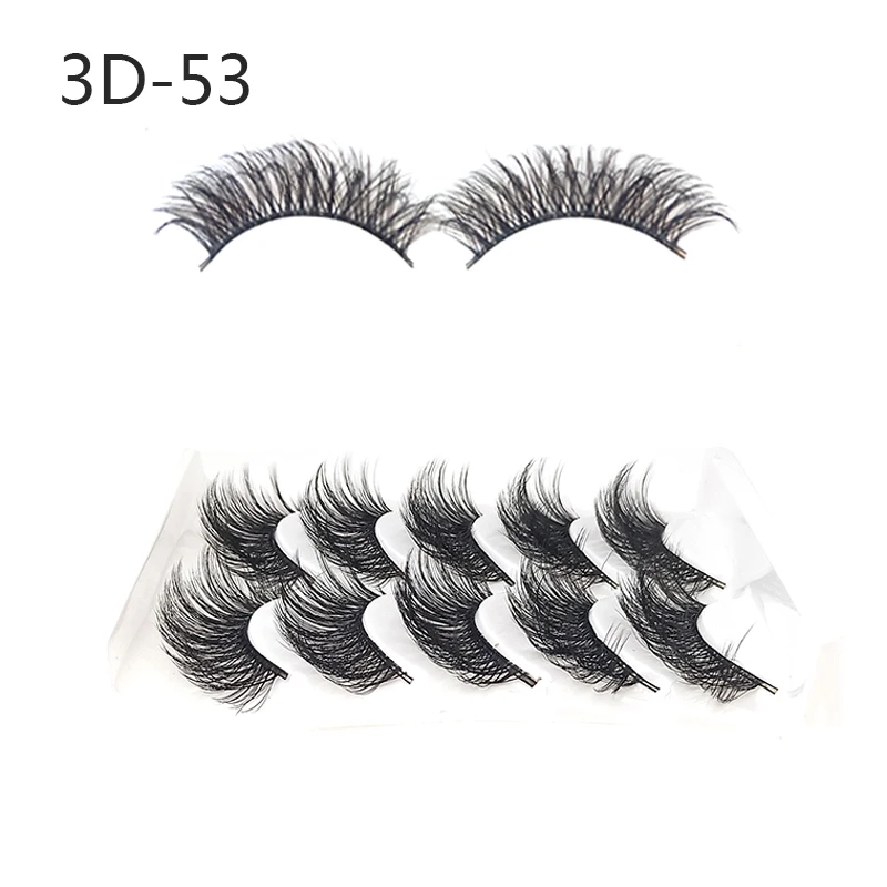 5 пар ресниц ручной работы 3D Мягкие норковые накладные ресницы натуральные длинные накладные ресницы для макияжа накладные ресницы Инструменты для наращивания - Цвет: 3D-53
