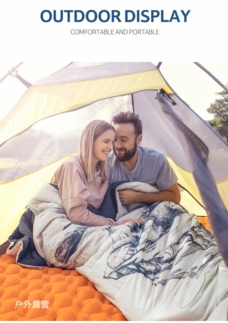 Naturehike двойной спальный мешок разделяемый на 2 одиночные спальные мешки с 2 подушками удобный дышащий спальный мешок для кемпинга