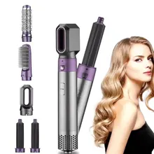 

Electric Hair Comb 5 In 1 Negative Ion Hair Curler Straightener Brush Hair Dryer Air Wrap Curling Wand Blower Hair Product Sets