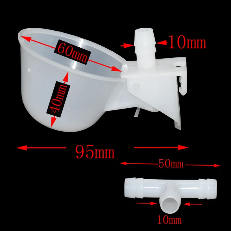 100 шт куриные поилки, перепелиные поилки, миски для поилки птиц, стеклянные инструменты для животноводства, автоматическая клетка для птицы, поилки, поилки