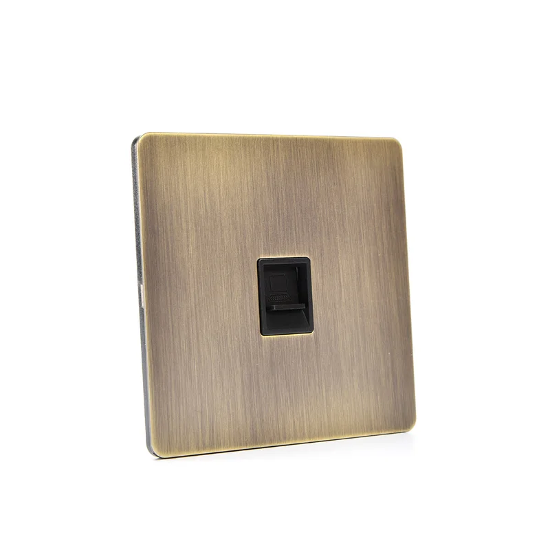 Bronze verde escovado metal painel interruptor de