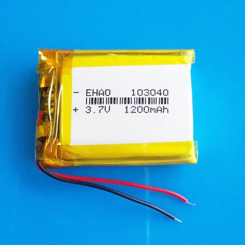 

EHAO 103040 3.7V 1200mAh lipo polymer lithium Rechargeable battery for MP3 GPS navigator DVD recorder headset e-book camera