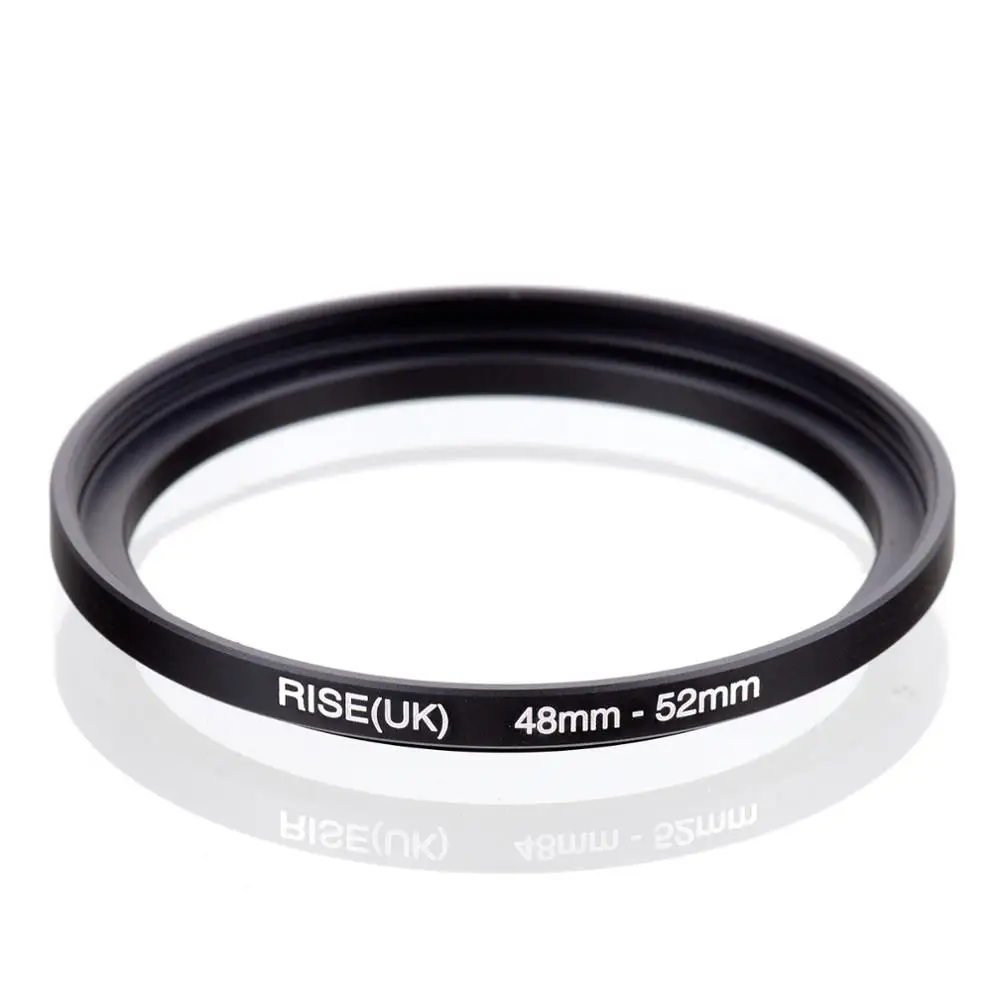 

RISE(UK) Black 48mm-52mm 48-52 48-52mm Step up Male to Female Filter Ring Adapter