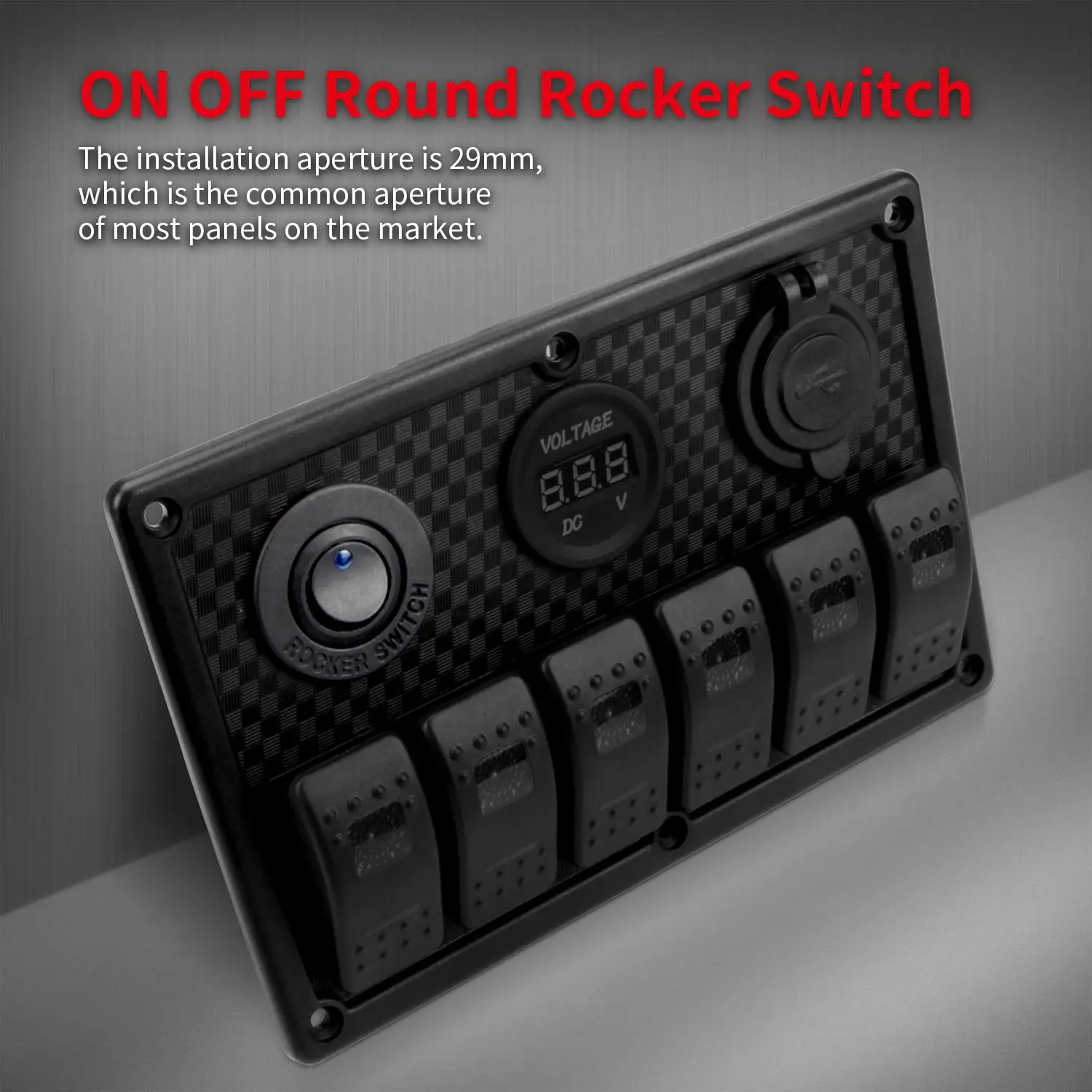 Rocker Toggle Switch Shell Housing 12V LED ON OFF 20mm for Car Truck Golf Cart Dash Panel