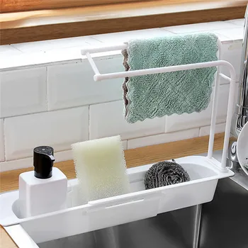 

Kitchen Sink Strainer Drain Storage Drainage Baskets Sponge Soap Holder Drain Filter Retractable Sink Stand Retractable Racks