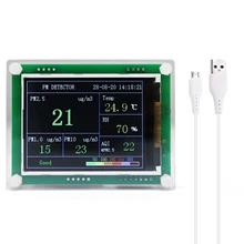 Misuratore di CO2 per uso domestico Mini misuratore di Gas portatile PM2.5 /co2 rilevatore di Gas Monitor di qualità dell'aria Laser multifunzione Display digitale a LED USB