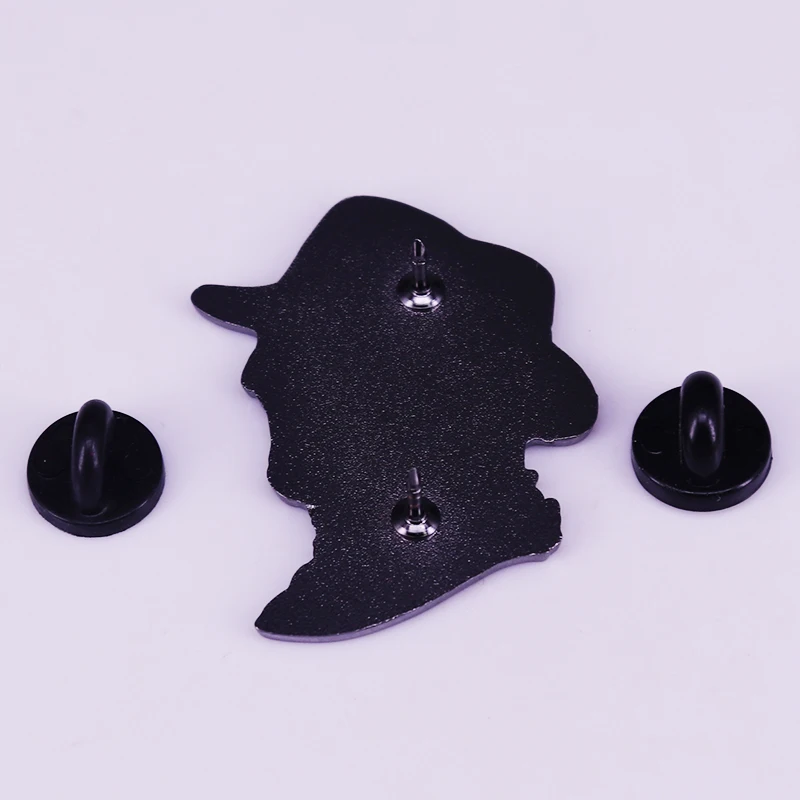 Wearing this awesome scary Freddy badge Sweet dreams if you can... sleep....JPG