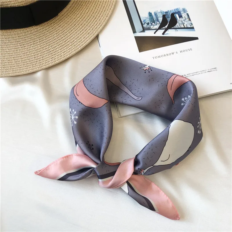 Grande Écharpe Carrée En Soie Pour Femme 35 Pouces[u15604] 9