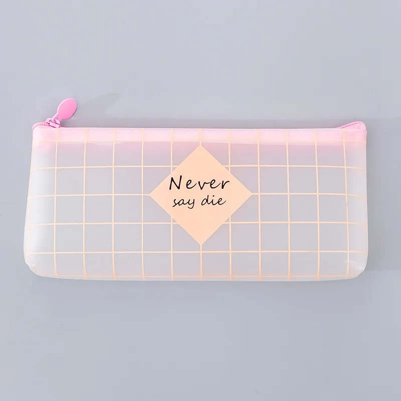 Never say die 1 Pcs Kawaii Pencil Case Small fresh and simple School Pencil Box Pencilcase Pencil Bag School Supplies Stationery - Цвет: Never say die