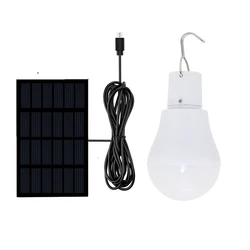 Lampe solaire Portable avec crochet, imperméable, éclairage d'extérieur, pour tente, Camping, jardin, cour, chemin, ampoule d'urgence 