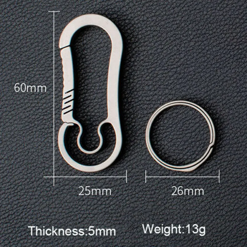 

Lightweight Titanium Keychain Backpack Hanging Buckle Outdoor Carabiner EDF88