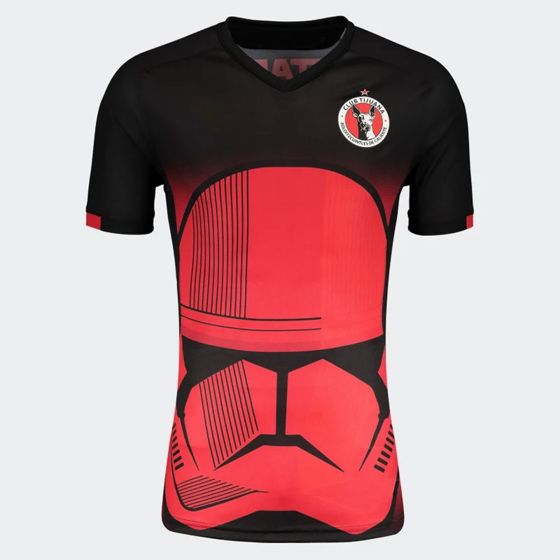 Xolos, специальное предложение, Звездные войны, высокое качество, camiseta, майки, футболки, футболка, Мексиканский клуб, Тихуана, красный, черный, белый - Цвет: red black