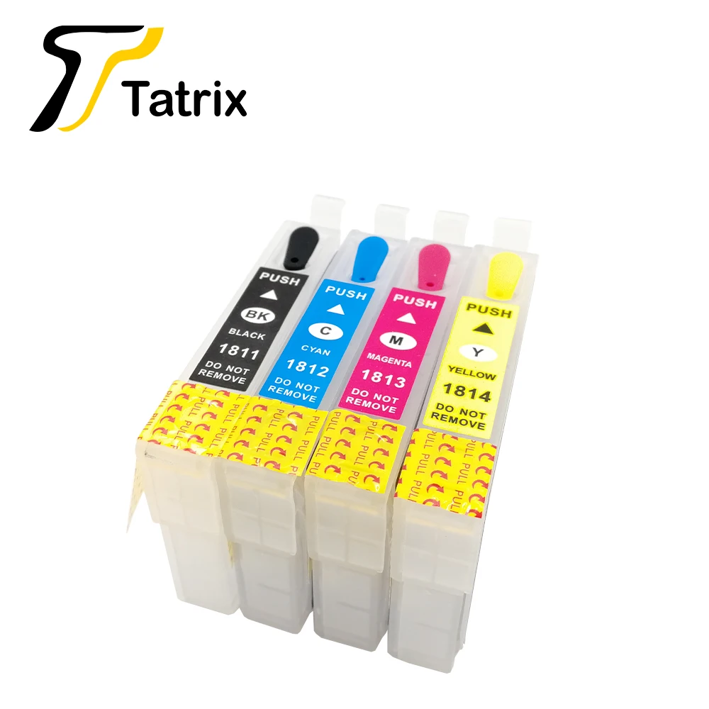 Tatrix перезаправляемый картридж T1811 T1801 для Epson XP 305 202 102 405 205 402 225 322 принтер с