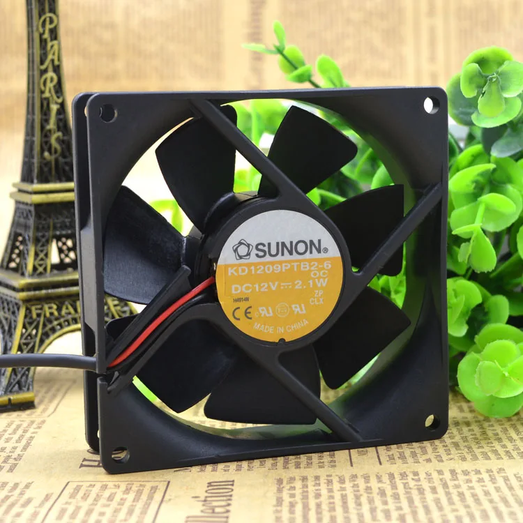 9025 KD1209PTB2-6 12V 2,1 W 9 см 3 провода защиты электродвигателя Вентилятор охлаждения