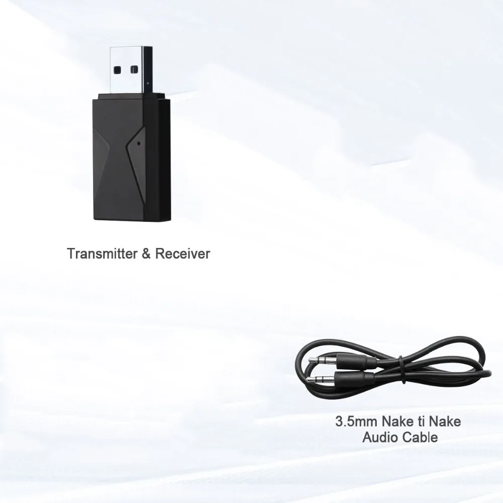 2 в 1 Bluetooth адаптер BT 5,0 аудио приемник передатчик Мини 3,5 мм AUX стерео беспроводной адаптер для ТВ ПК автомобильный комплект