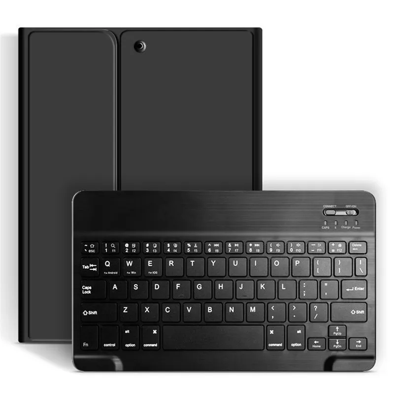Беспроводной чехол с клавиатурой Bluetooth для iPad 10,2 с карандашом, чехол с клавиатурой для Apple iPad 7-го поколения A2197 A2200 A2232 - Цвет: Black and Black