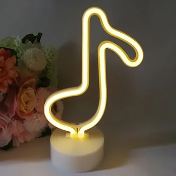 

Multi-shaped LED Night Light Sign with Holder Base for Party Supplies Decoration Accessory