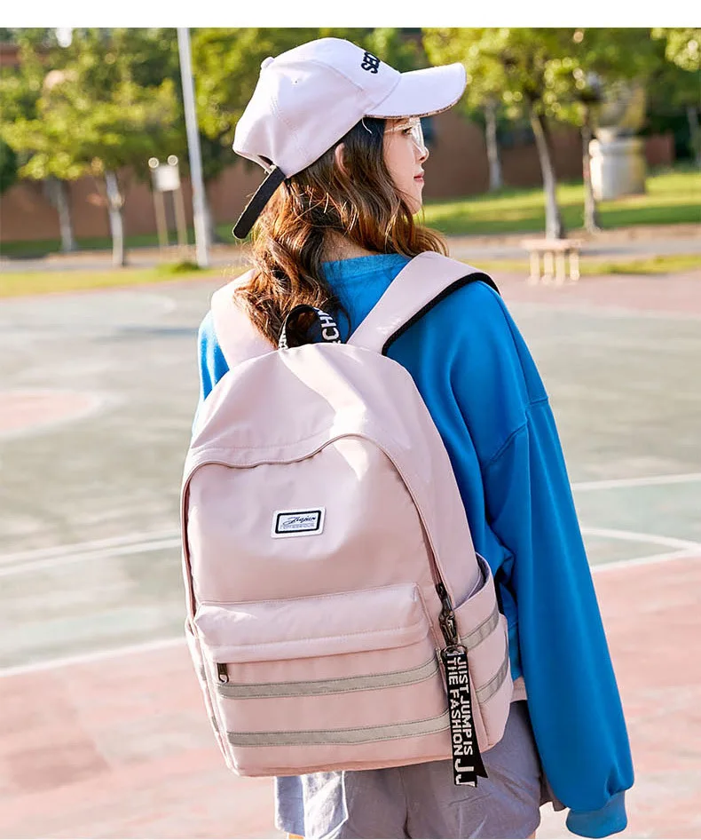 

Foreign Trade Cross Border for New Style Large-Volume Men And Women Backpack Korean-style Campus Schoolbag Waterproof Night Ligh