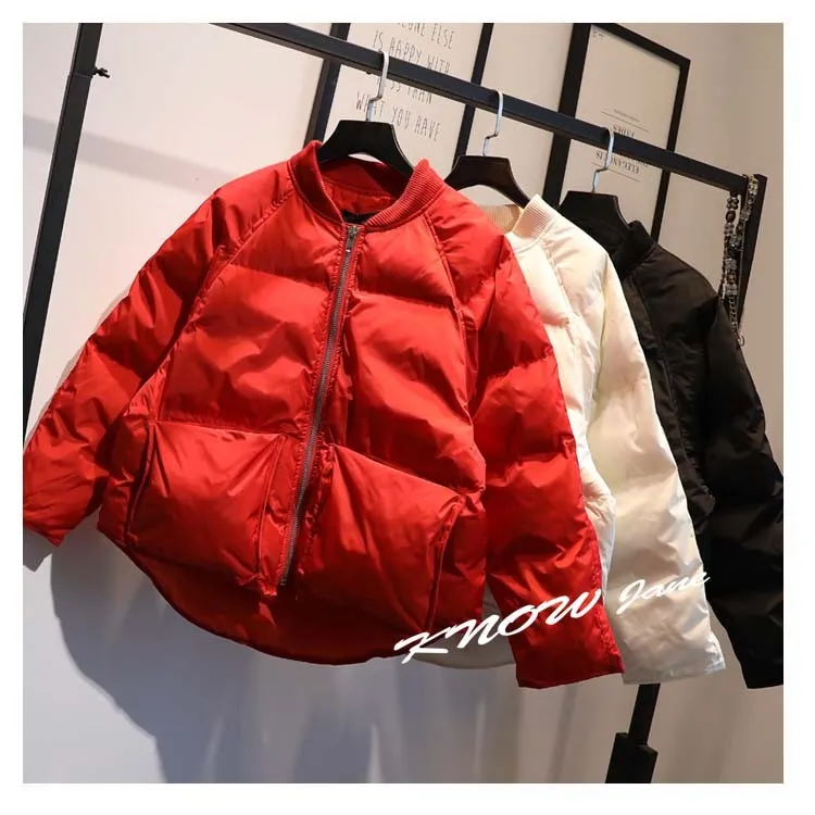 

South Korea Winter Short down Jacket Cotton-padded Clothes Women's Korean-style Thick Loose-Fit Slimming Cotton Overcoat down Co