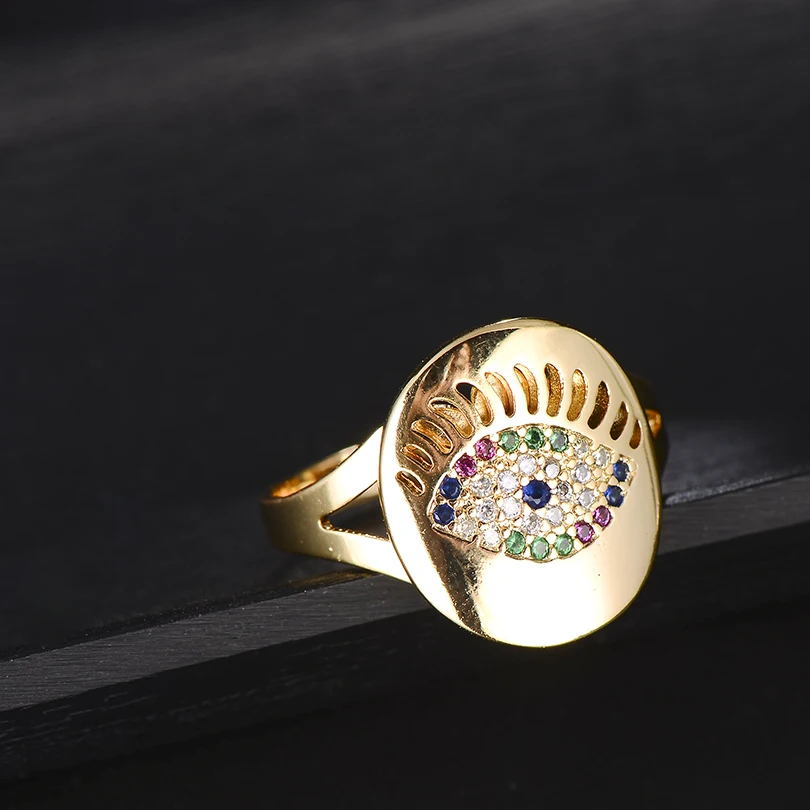 Pipitree открытым &quotоко дьявола&quot с углом обзора кольцо для женщин Золотой Цвет