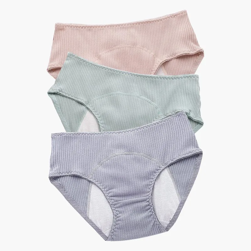 H 3PCS 3cs/lot Leak Proof Panties For Women Physiological Period Pants Cotton Menstrual Underwear Waterproof Briefs Underpants#F - Цвет: H 3PCS