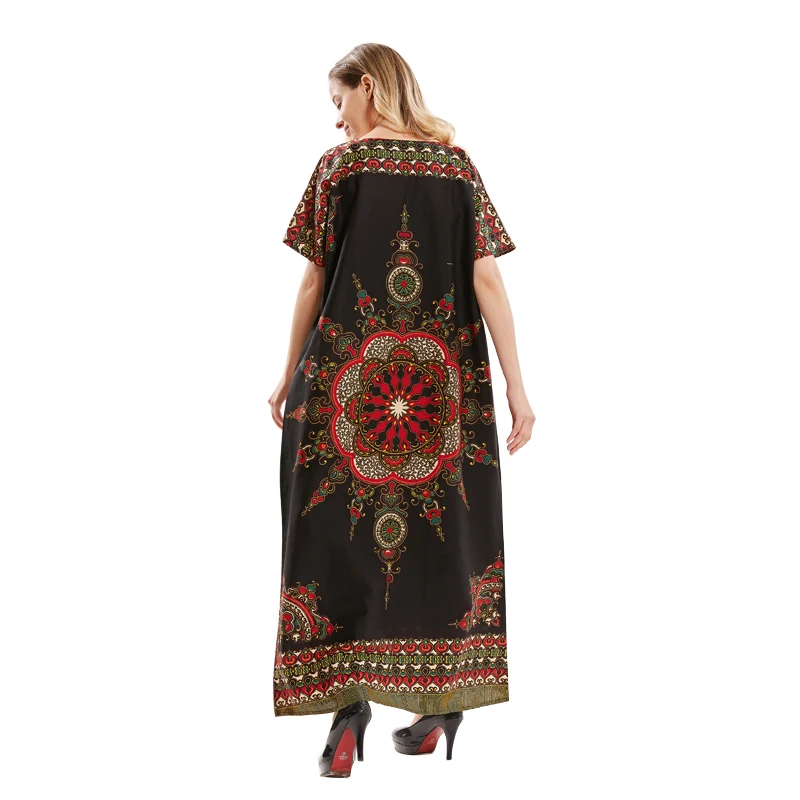 Африканский принт свободные макси осень зима Дашики Vestidos африканские Дашики платья для женщин