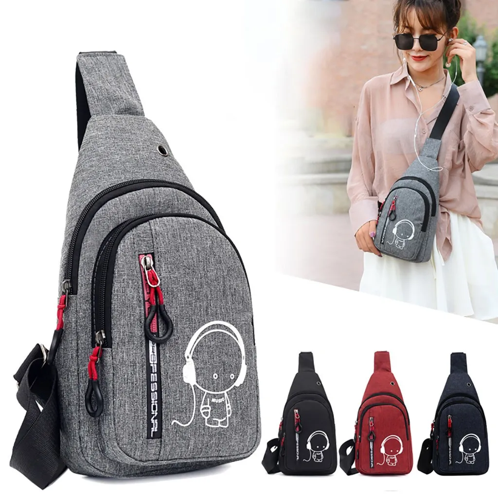 Fashion Men and Women Shoulder Bag Backpack Bag Crossbody Bag Small Waist Bag