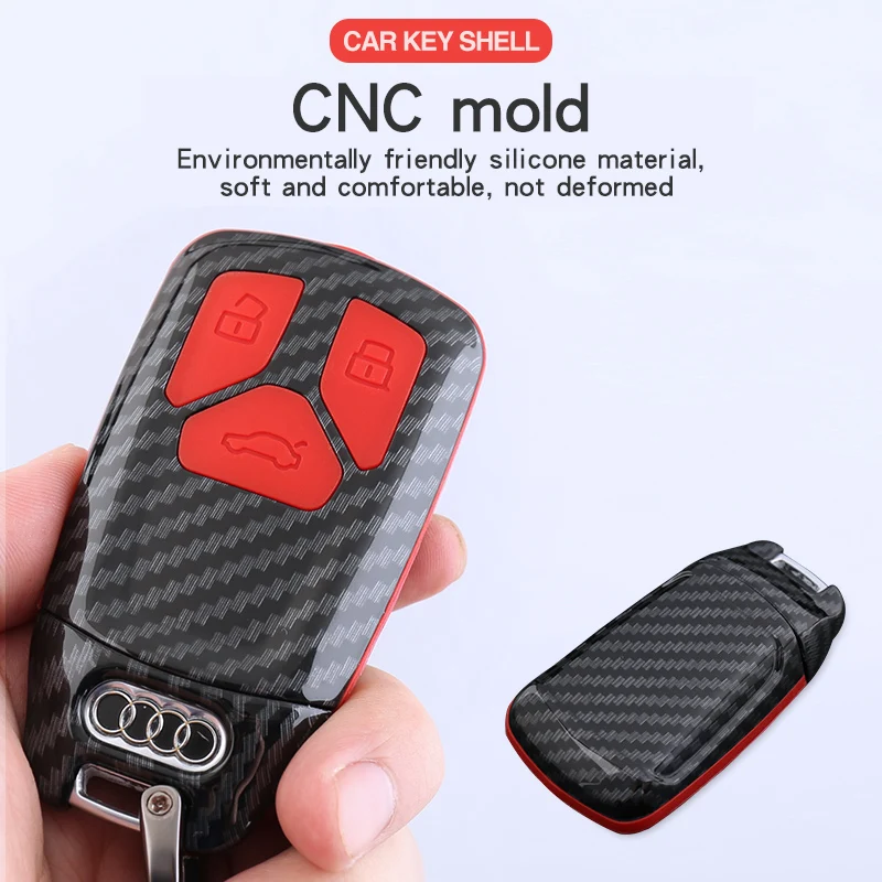 Подходит для Audi key case, предназначенного для нового A4L Q7 A5 TT, интеллектуальный пульт дистанционного управления, автомобильный набор ключей, Пряжка раковина