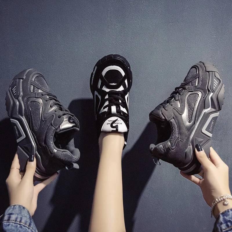 Разноцветные кроссовки; женская обувь; кроссовки; модная Вулканизированная обувь для зимы; нескользящие кроссовки на платформе;