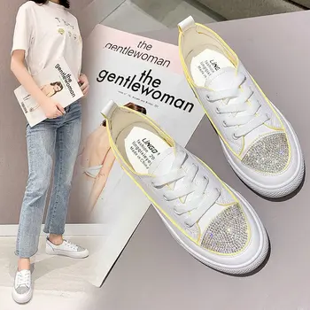 

Tleni Sports white shoes female 2019 summer shallow mouth breathable mesh summer wild running shoes shiny sneakers ZQ-03