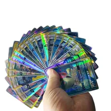 Paquete de 10 20 tarjetas Flash Pokemon versión en inglés EX GX, tarjetas, Colección, regalo, juego, regalos de Navidad para niños