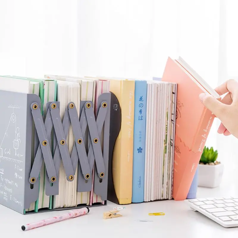 Металлическая Выдвижная Подставка держатель Полка Регулируемая Bookrack офис