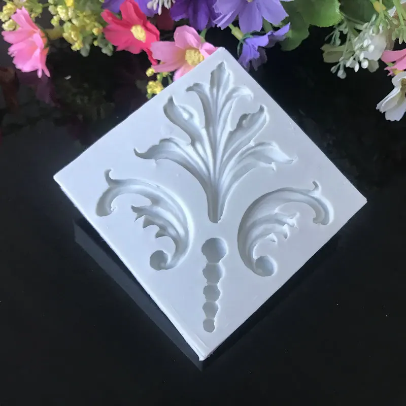 Силиконовая форма для помады Ретро рельеф декоративный узор украшения силикагель Форма помадка торт обод глина форма для моделирования