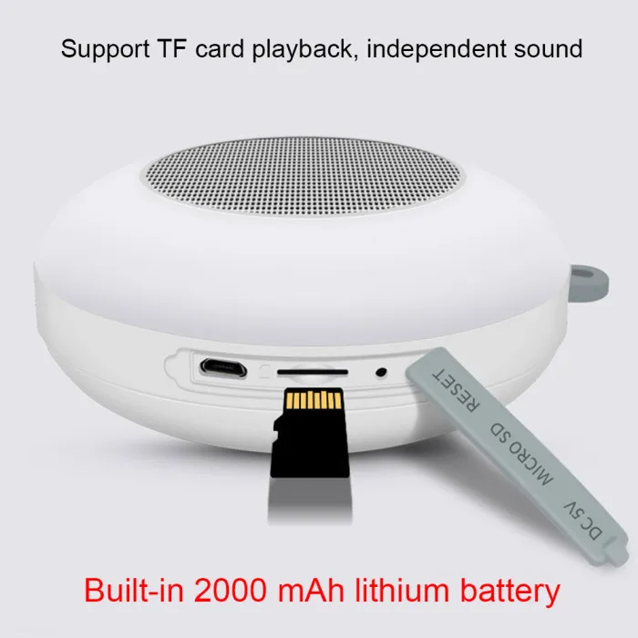 Беспроводной Bluetooth динамик светодиодный ночник сенсорный прикроватный светильник водонепроницаемый с карабином WWO66