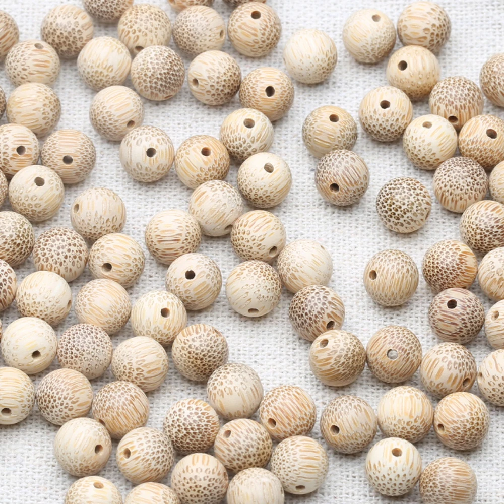 Natural solid wood handmade solid wood real bamboo 8mm beaded loose beads children learn to count DIY making jewelry and crafts