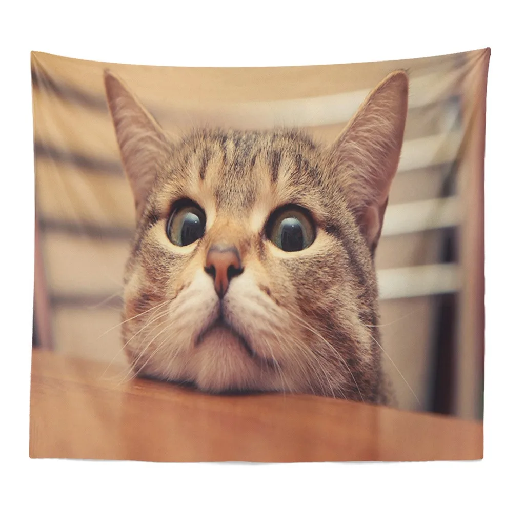Ouneed tapestry Cat lion pattern Tapestry wall hanging Country landscape Room Decorative Wall Painting boho decoration 150*130cm