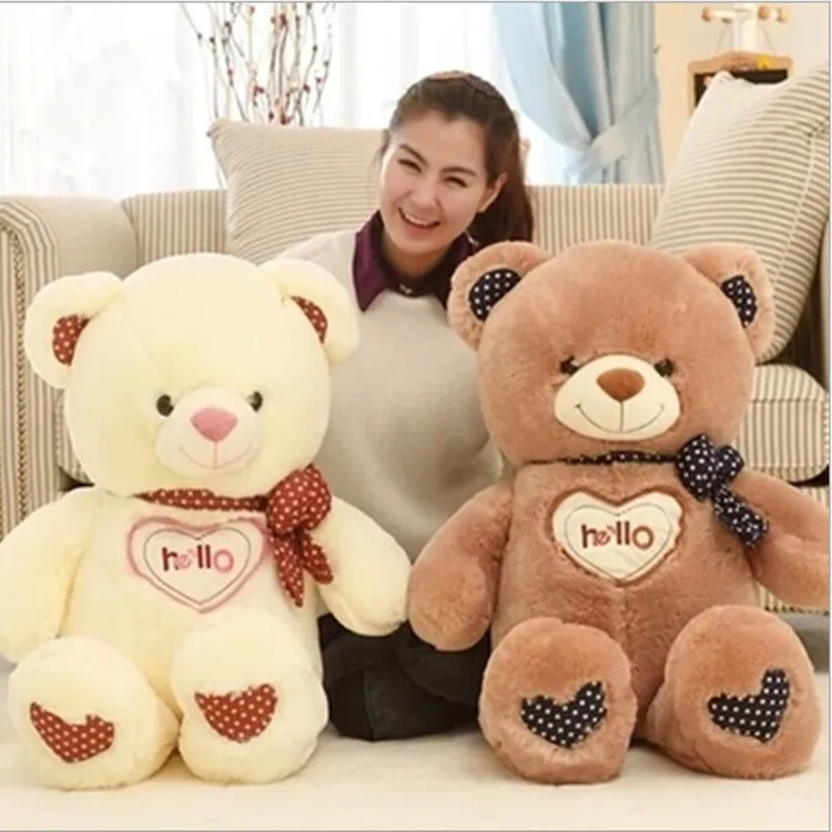 

Low Price New Style Hello Bear Hug Bear Plush Bear Toy Doll Teddy Bear Large Size Bear Doll