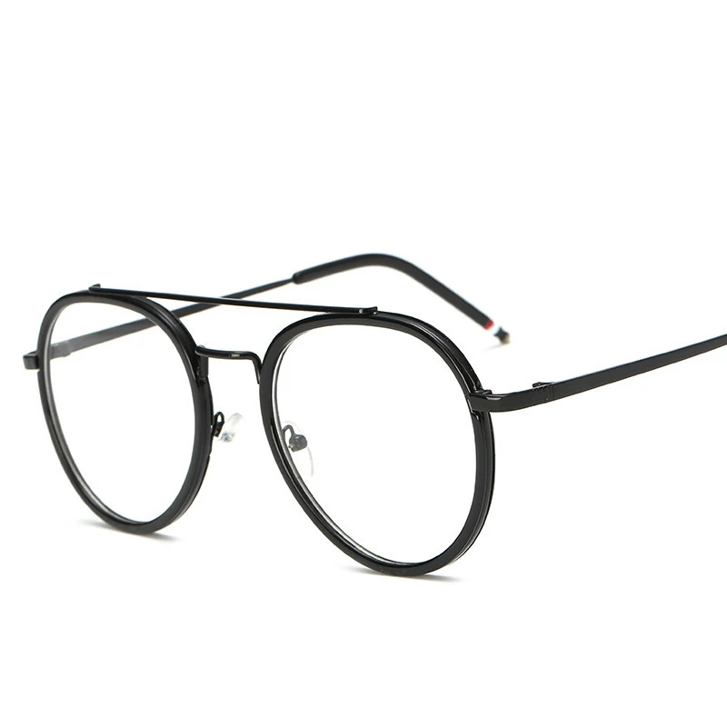 

New Korean fashion personality no degree reading glasses retro literary round flat mirror travel party shopping reading glasses