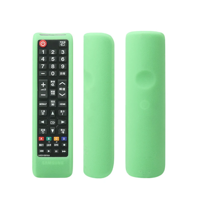 green Чехол для Samsung Tv Aa59-00816a 00813a 00611a 752a корпус управления расстоянием кремния транспорта дистанционного управления защитой - Цвет: green