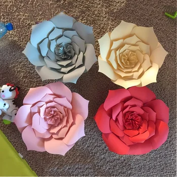 

WEIGAO Large DIY Paper Flowers Wall Backdrop Artificial Flower Wedding Decoration Bridal Shower Baby Floral Handmade Flowers