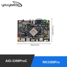Smartfly Firefly AIO-3399ProC RK3399Pro komputer jednopłytkowy dla Aiot Cortex-A72 Cortex-A53 LPDDR3 Linux + QT/Android/Ubuntu sbc