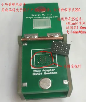 

BGA24 Flip Burn-in Socket 4*6 Ball 8mm*6mm Ch341 Programmer W25q64