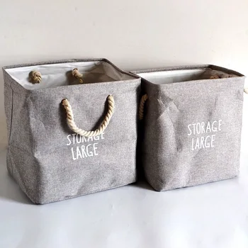 

Bei Ou Gentry Wind Cotton Storage Thickened Square Shou Na Tong Laundry Basket Increase Household Items