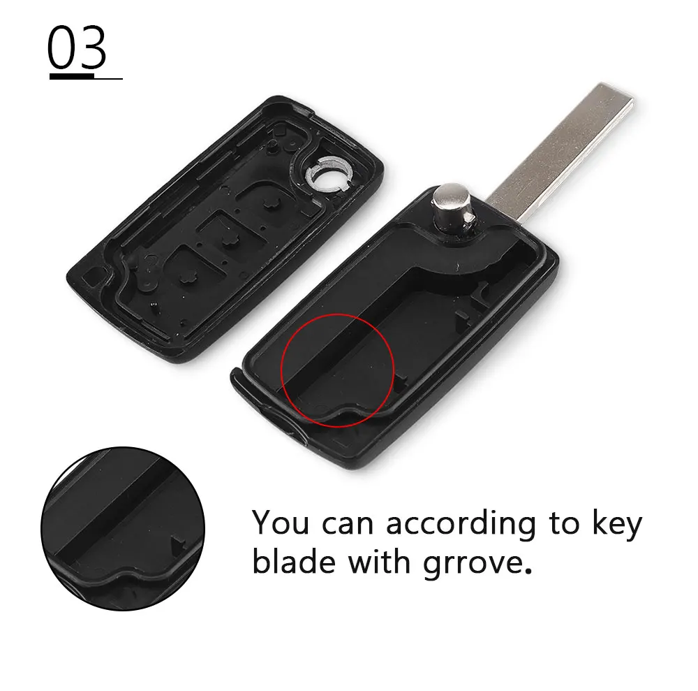 KEYYOU VA2/HU83 2/3B Ce0523 Флип складной дистанционный Автомобильный ключ оболочки чехол для Citroen Coupe VTR C2 C4 C5 C6 C8 Berlingo Xsara Picasso
