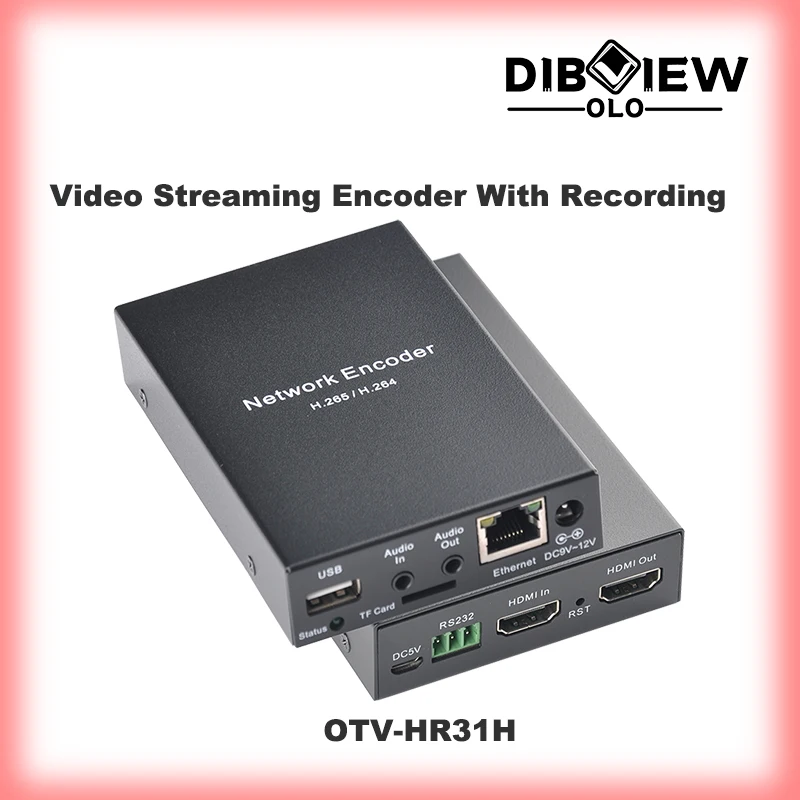 

OTV-HR31H Video H264 H265 HEVC HD HDMI Recording Streaming Encoder To IP Network With TF Card For Facebook Youtube