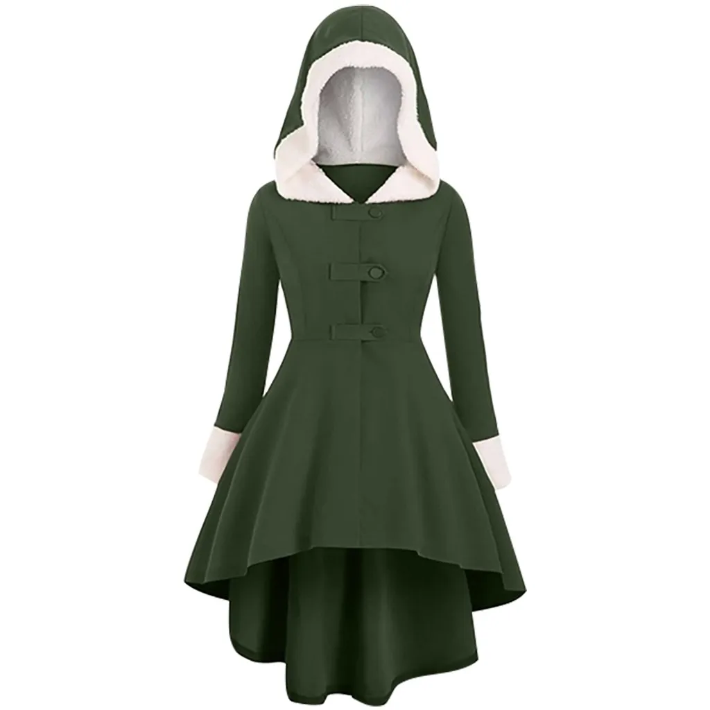 Sukienki vestidos ropa mujer, женское рождественское платье размера плюс, с длинным рукавом, на пуговицах, с оборками, верхняя одежда, пальто, robe hiver femme